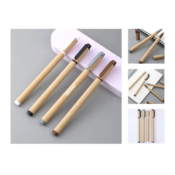 Eco-Friendly Recycled Paper Black Ballpoint Pen