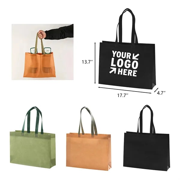 17.7'' x 4.7'' x 13.7'' Heat-Sealed Non-Woven Tote Bag