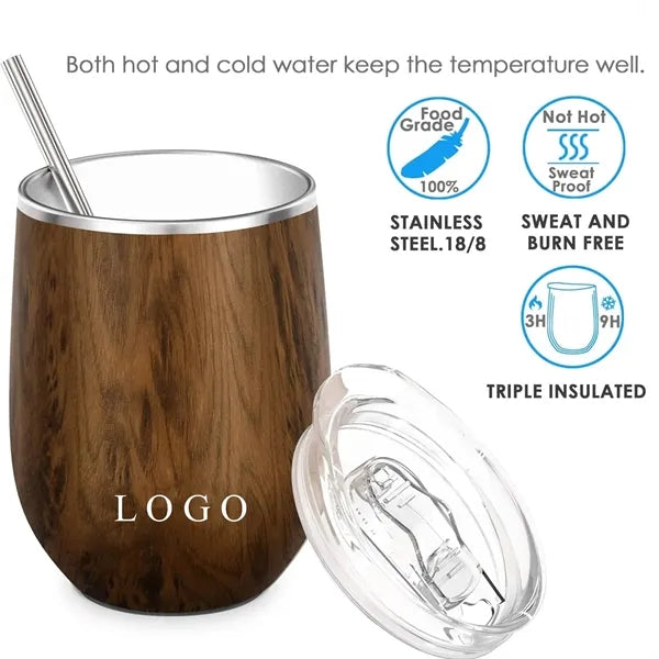 12oz Vacuum Insulated Stemless Wine Tumbler