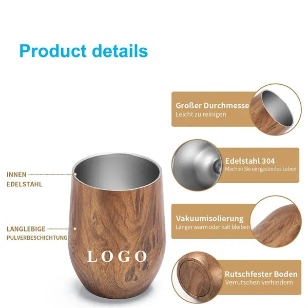 12oz Vacuum Insulated Stemless Wine Tumbler