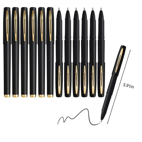 Non-Slip Grip Gel Ink Pens with Caps