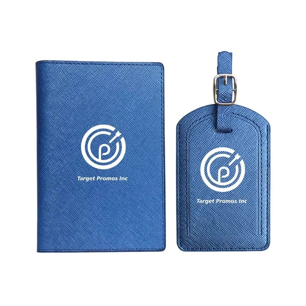 Luggage tag and passport holder set