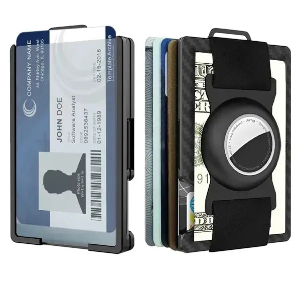 Slim RFID Blocking Wireless Tracking ID Card Case Holder