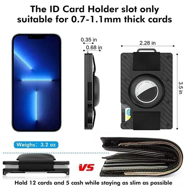 Slim RFID Blocking Wireless Tracking ID Card Case Holder
