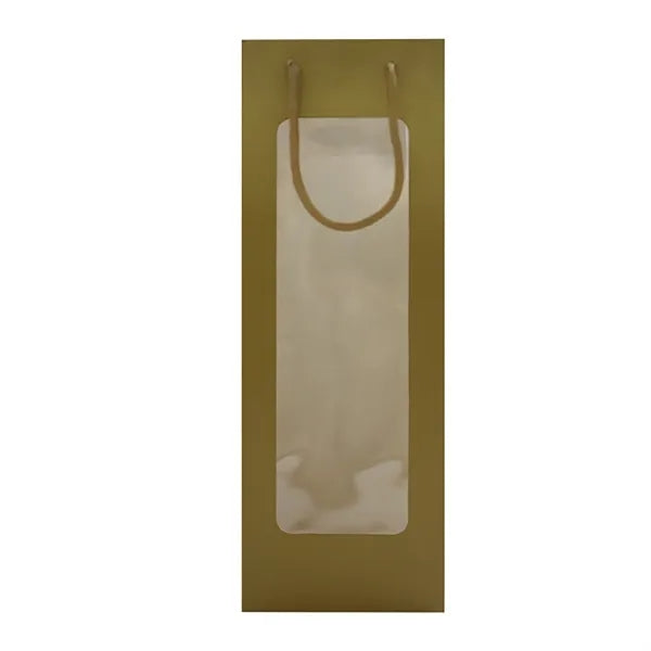 Wine Gift Bag with Window Kraft Paper for Wedding
