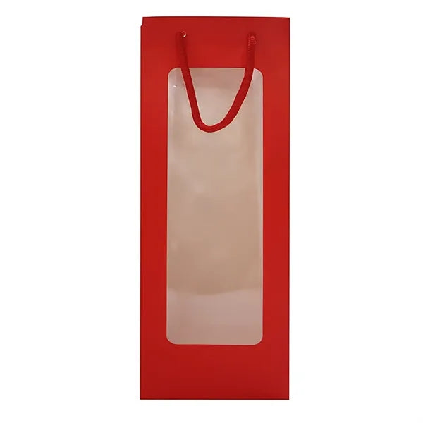 Wine Gift Bag with Window Kraft Paper for Wedding