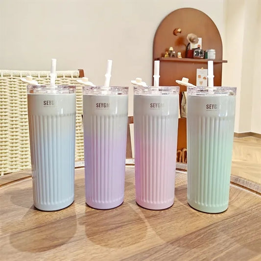 500ml Fashionable Custom Logo Gradient Thermos Cup