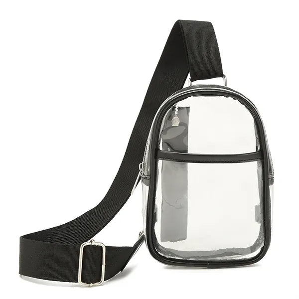 Clear Crossbody Purse PVC Bag with Front Pocket