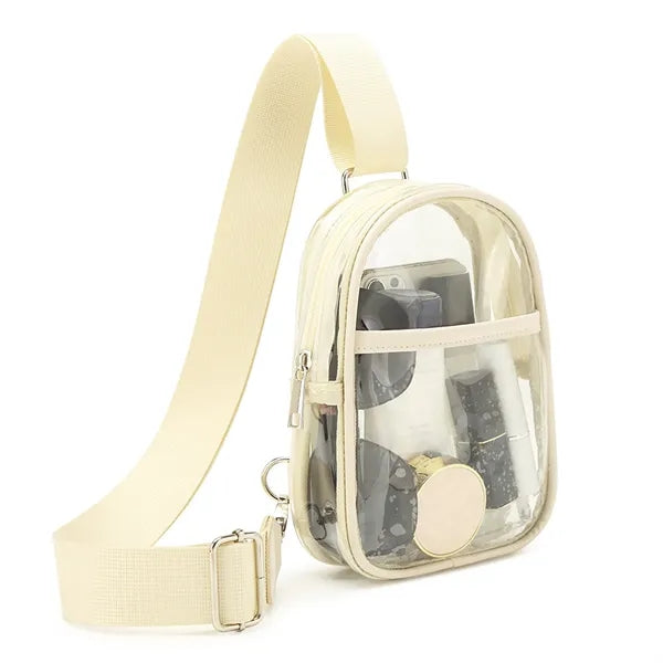 Clear Crossbody Purse PVC Bag with Front Pocket