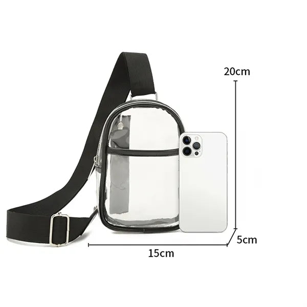 Clear Crossbody Purse PVC Bag with Front Pocket