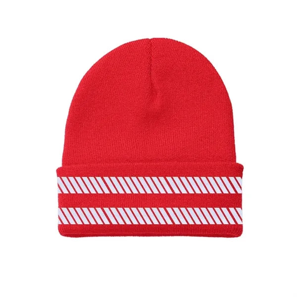 Outdoor Warm Reflective Safety Beanie Hat