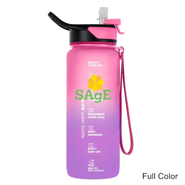22/32 oz Motivational Water Mug with Time Marker And Straw