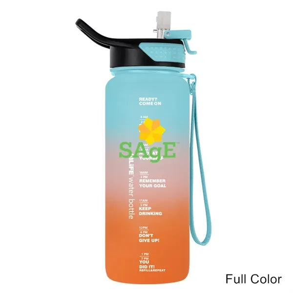 22/32 oz Motivational Water Mug with Time Marker And Straw