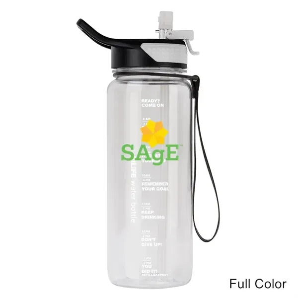 22/32 oz Motivational Water Mug with Time Marker And Straw