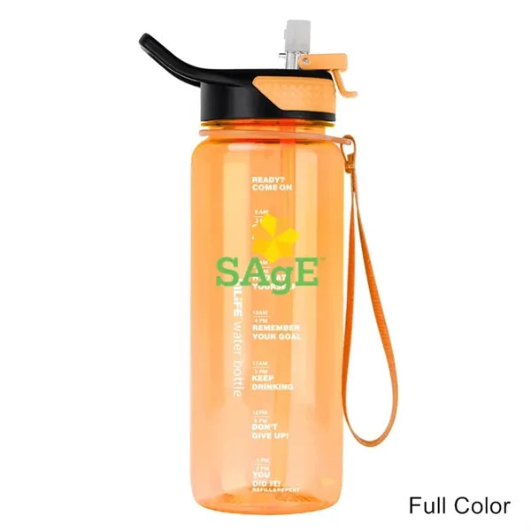 22/32 oz Motivational Water Mug with Time Marker And Straw