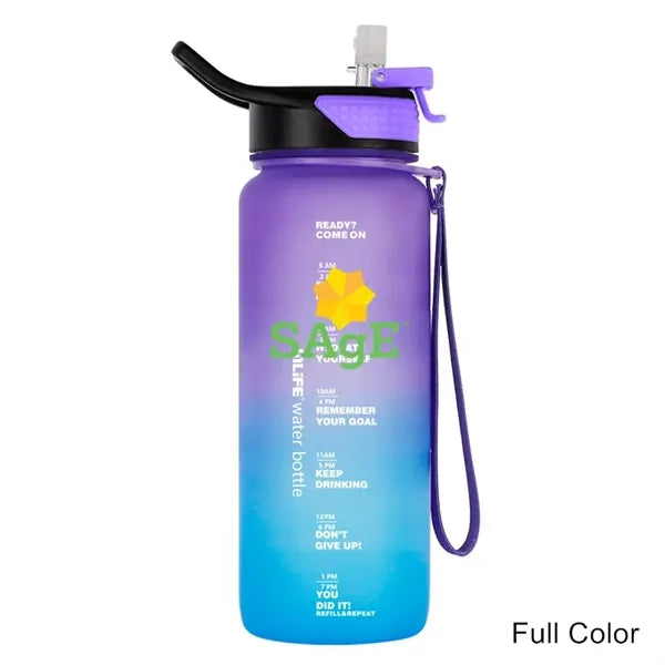 22/32 oz Motivational Water Mug with Time Marker And Straw