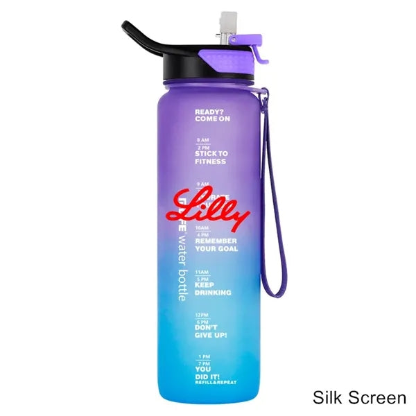 22/32 oz Motivational Water Mug with Time Marker And Straw