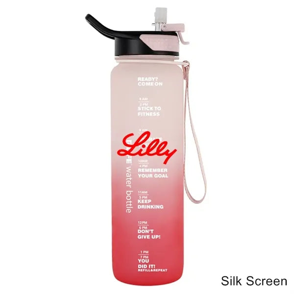 22/32 oz Motivational Water Mug with Time Marker And Straw