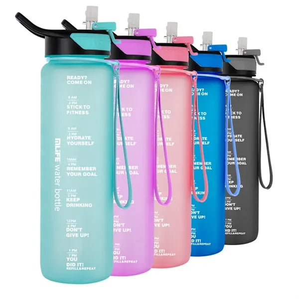 22/32 oz Motivational Water Mug with Time Marker And Straw