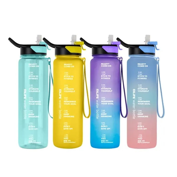 22/32 oz Motivational Water Mug with Time Marker And Straw