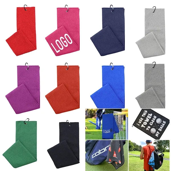 Microfiber Waffle Pattern Golf Towel