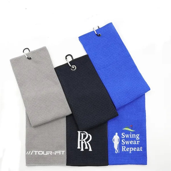 Microfiber Waffle Pattern Golf Towel