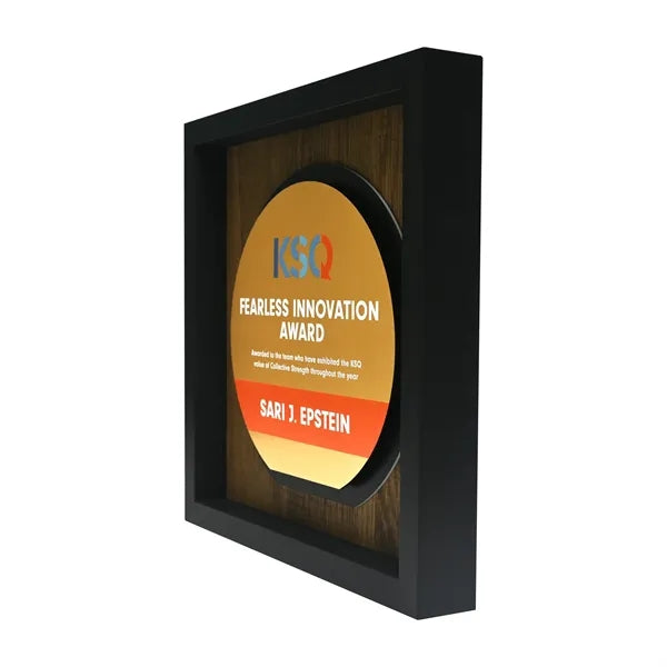 Newbury 10" x 10" Circle Award with Brushed Gold Plate