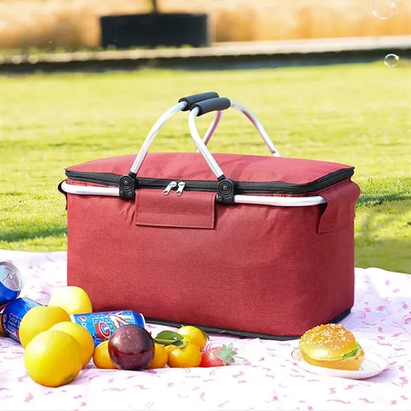 Foldable Large Insulated Camping Cooler Basket