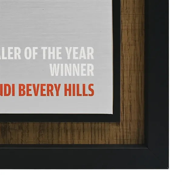 Newbury 10" x 10" Square Award with Brushed Silver Plate