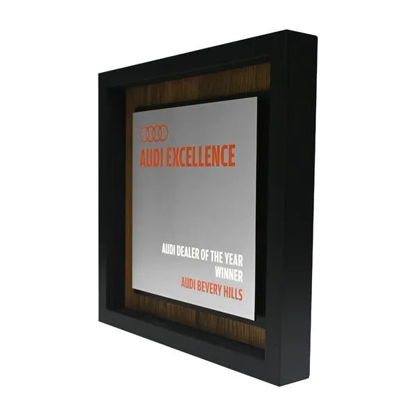 Newbury 10" x 10" Square Award with Brushed Silver Plate