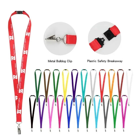 3/4'' Polyester Lanyard With Safety Breakaway & Badge Holder