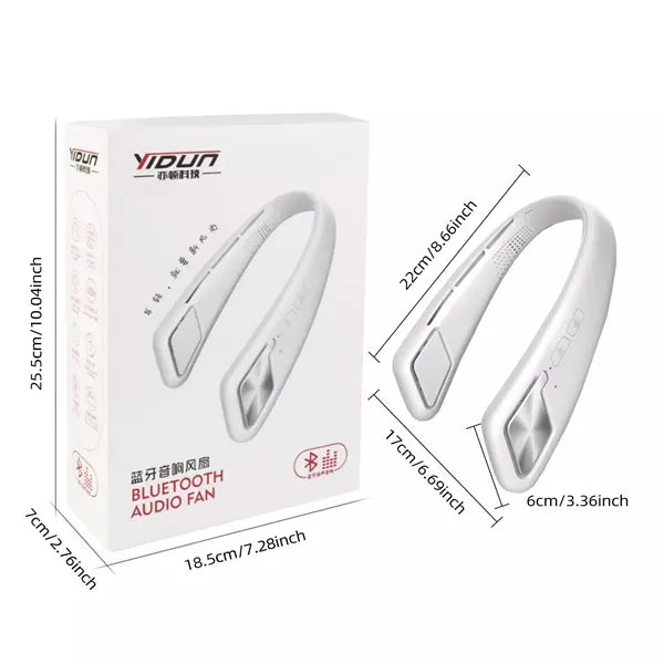 Bluetooth Audio Hanging Neck Fan Three-speed Wind