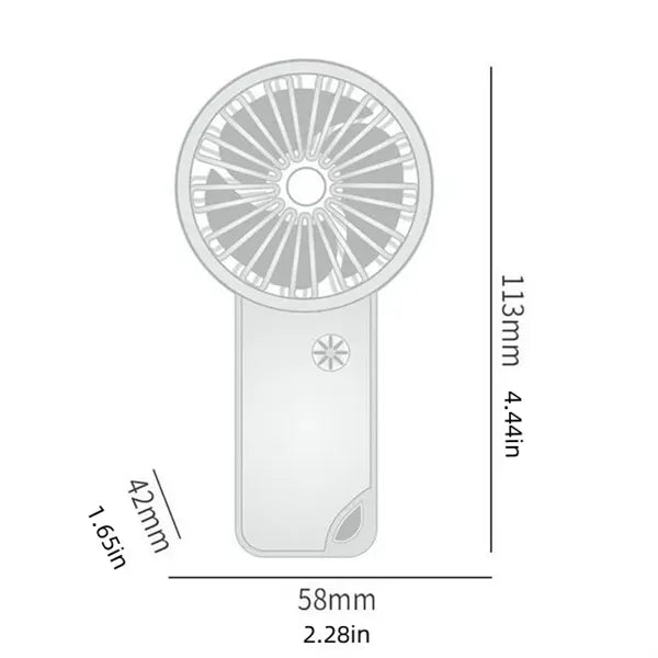 Mini Three-Speed Wind USB Handheld Pocket Fan