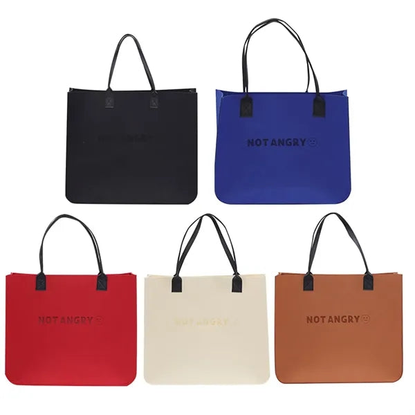Logo Felt Tote Bag for Reuse for Shopping