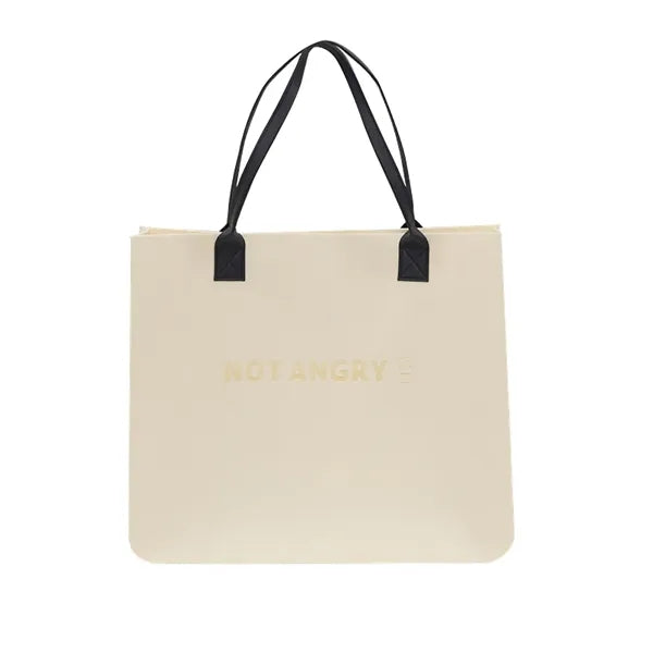 Logo Felt Tote Bag for Reuse for Shopping