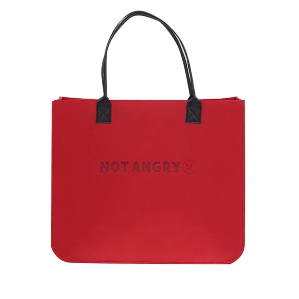 Logo Felt Tote Bag for Reuse for Shopping