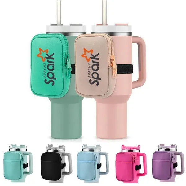 40 oz Tumbler Water Bottle Pouch Phone Holder Bag