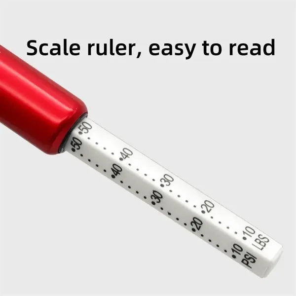 3 1/3" Custom Mini Aluminum Tire Pressure Gauge Keychain
