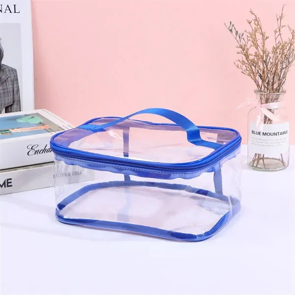 Portable Toiletry Travel Makeup Kit Clear Cosmetic Tote Bag