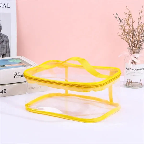 Portable Toiletry Travel Makeup Kit Clear Cosmetic Tote Bag