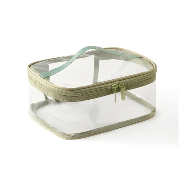 Portable Toiletry Travel Makeup Kit Clear Cosmetic Tote Bag