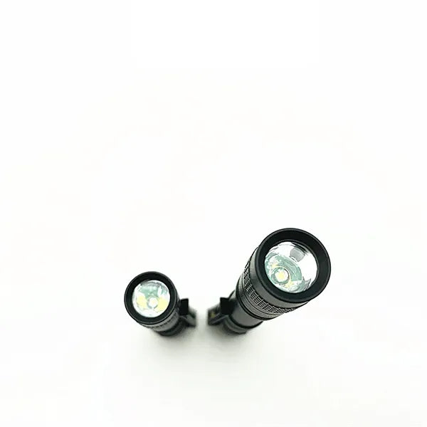 AAA Battery Aluminum Alloy Mini Flashlight with Pen Holder