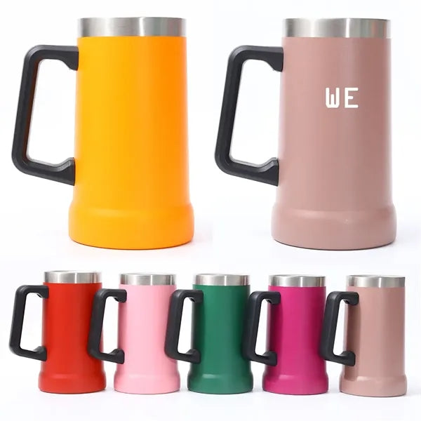 24 oz Stainless Steel Beer Stein with Big Grip Handle