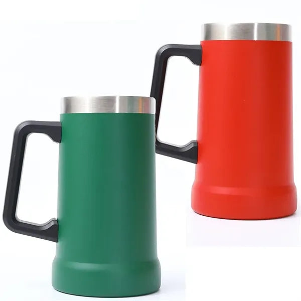 24 oz Stainless Steel Beer Stein with Big Grip Handle