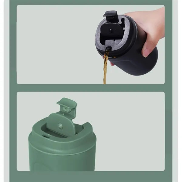 Portable Stainless Steel Insulated Coffee Mug Cup With Lid