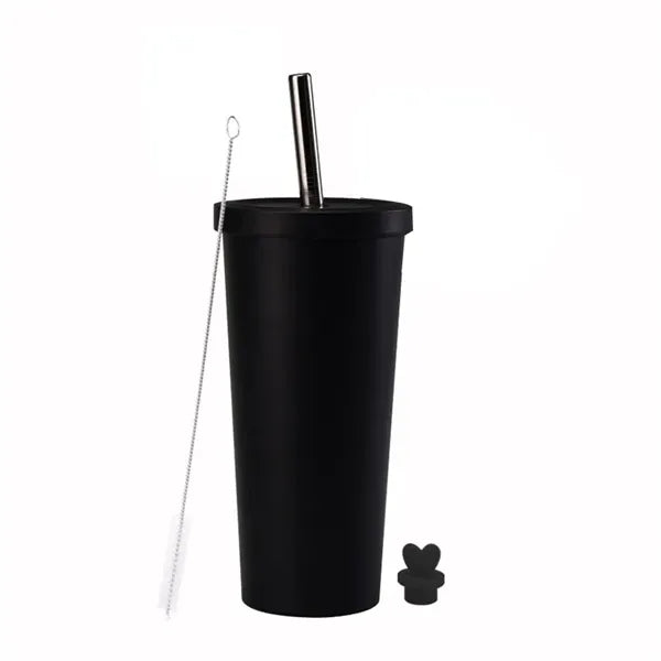 24oz Stainless Steel Insulated Straw Cup With Ceramic Liner