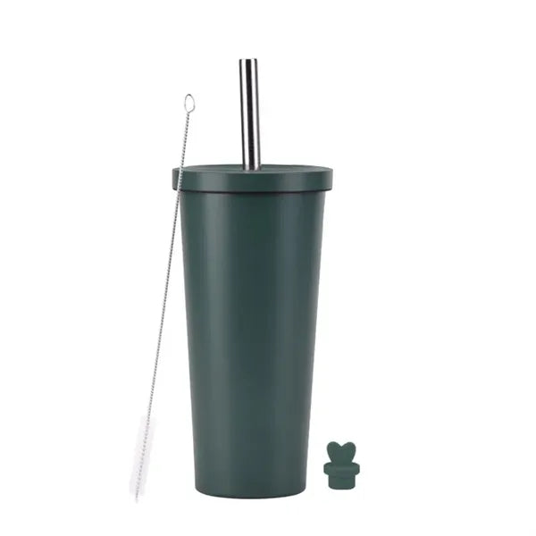 24oz Stainless Steel Insulated Straw Cup With Ceramic Liner