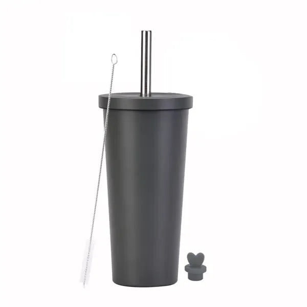 24oz Stainless Steel Insulated Straw Cup With Ceramic Liner