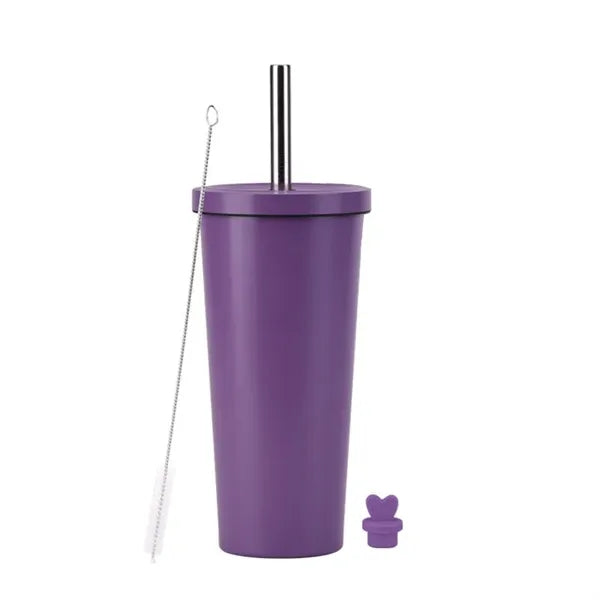 24oz Stainless Steel Insulated Straw Cup With Ceramic Liner