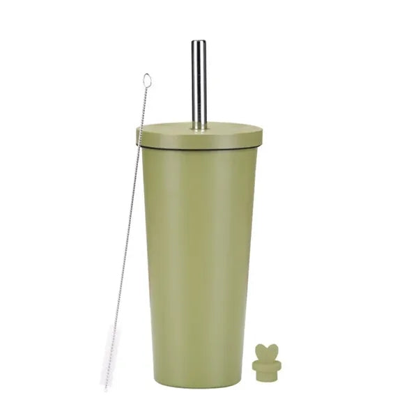 24oz Stainless Steel Insulated Straw Cup With Ceramic Liner